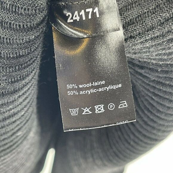 Crea Concept Dress Wool Blend Gray Accordion Pleated Mock Neck Size 40 US 8 Chic - Picture 6 of 6